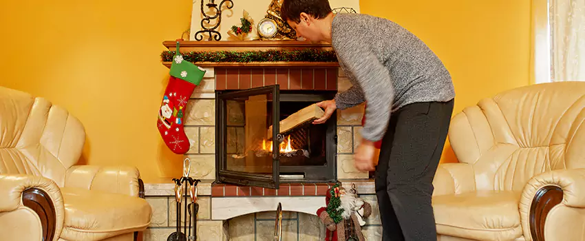 Rusted Metal Fireplace Restoration in Scottsboro, Alabama